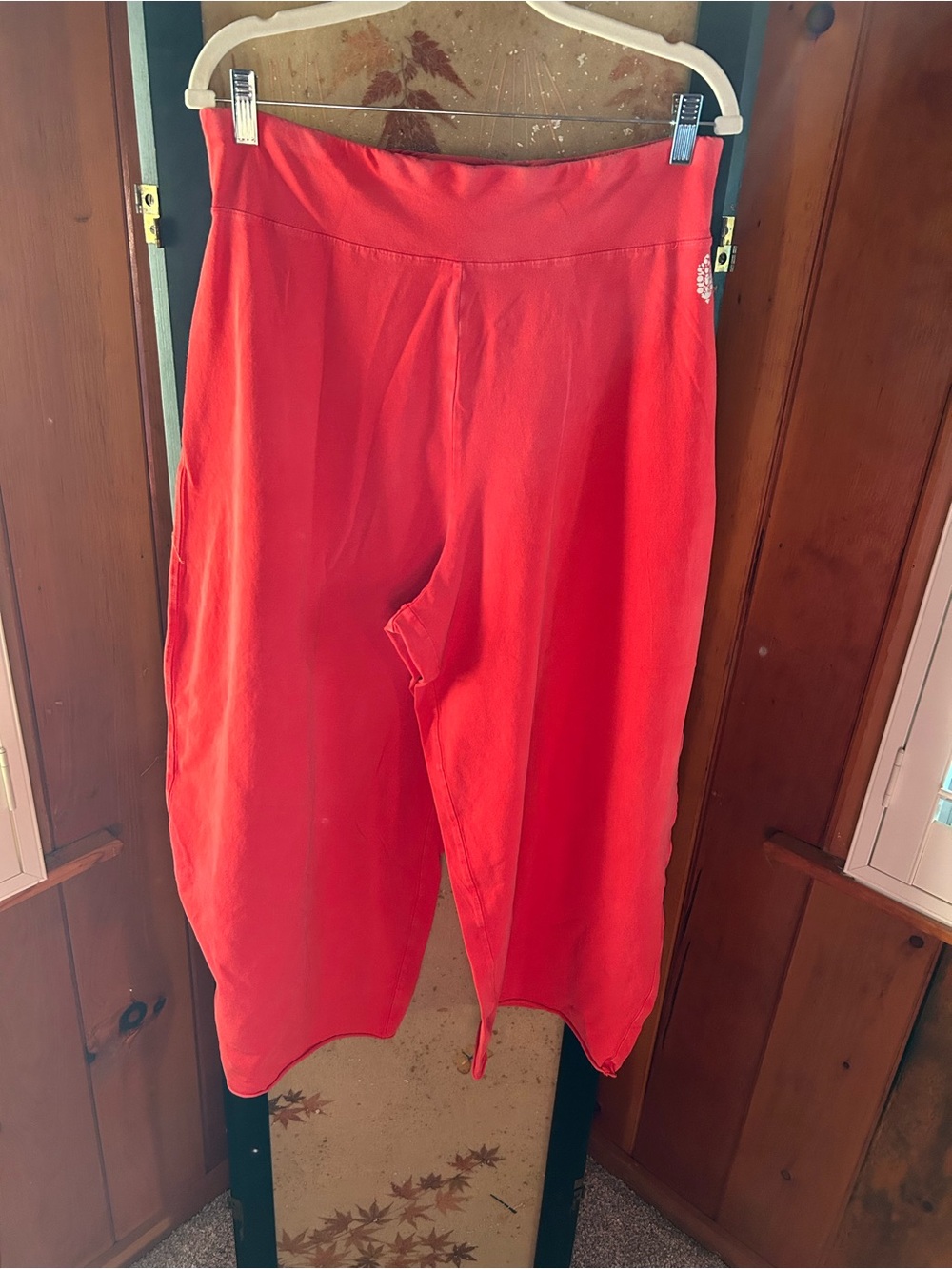 FP Movement by Free People Coral-Red High-Waist Relaxed barrel sweats